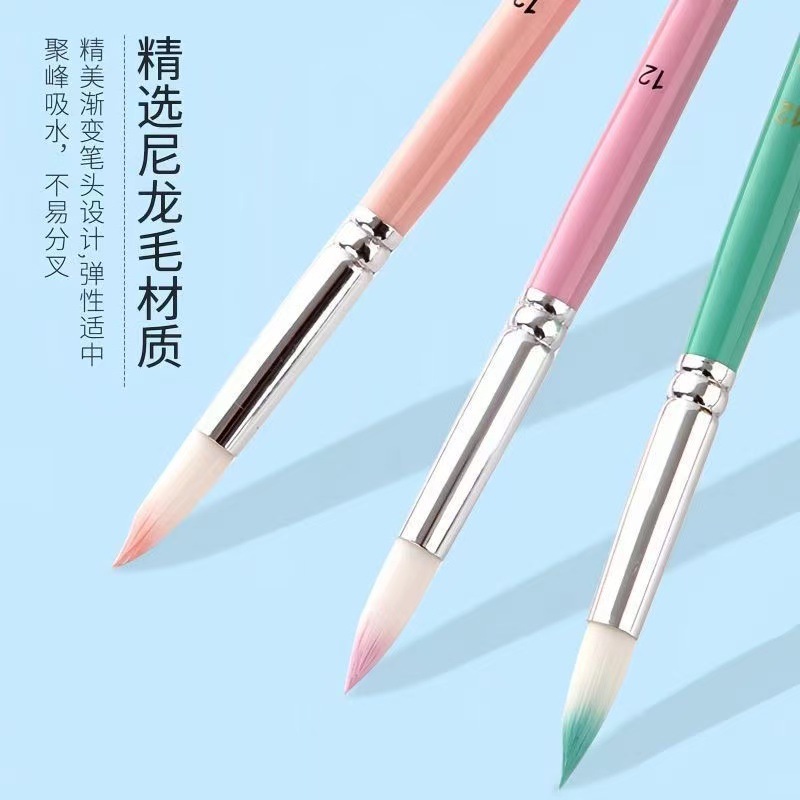 6本セット ナイロン毛 水彩 アクリル絵筆 ガッシュ デジタ - Gouache Paint Set のレビューと価格