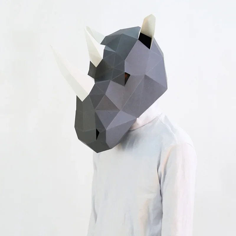 サイ大人のヘッドマスク紙モデル、3D ペーパークラフトアート - Art Craft Cardboard のレビューと価格