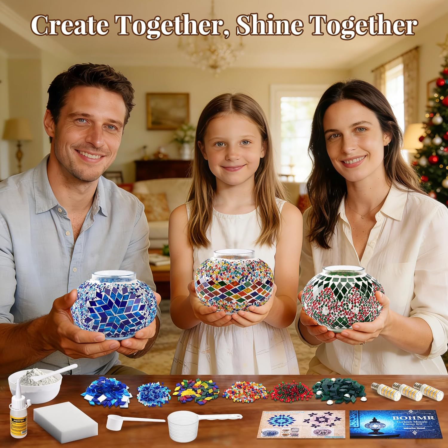 DIY 3グローブトルコモザイクランプキット、高さ23インチ - Art Craft Kit のレビューと価格