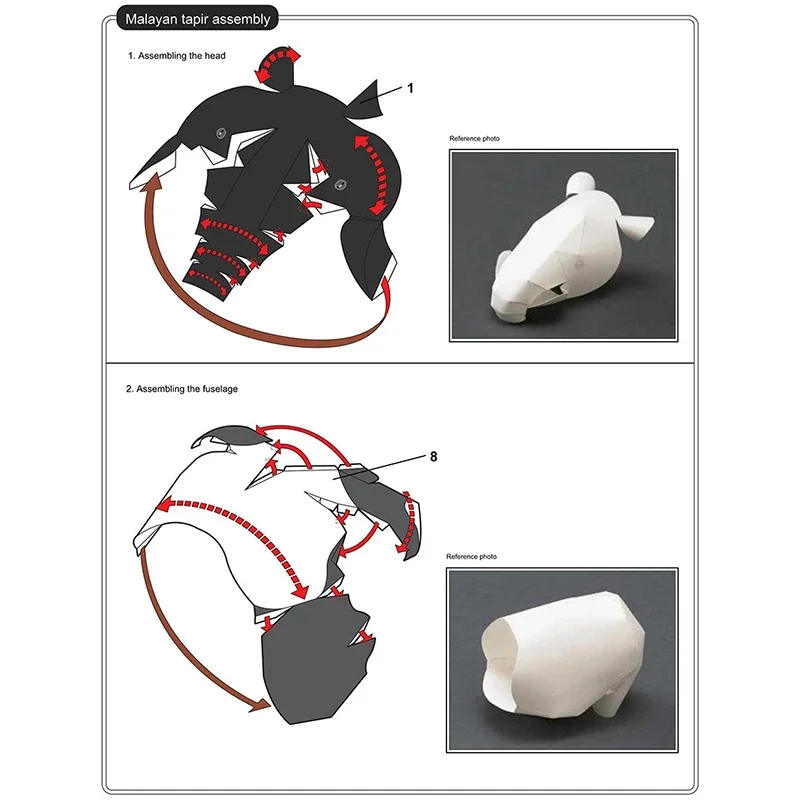 マラヤゾウウシ折り紙アートミニ 3D 折り紙モデル紙工芸動物 - Art Craft Cardboard のレビューと価格
