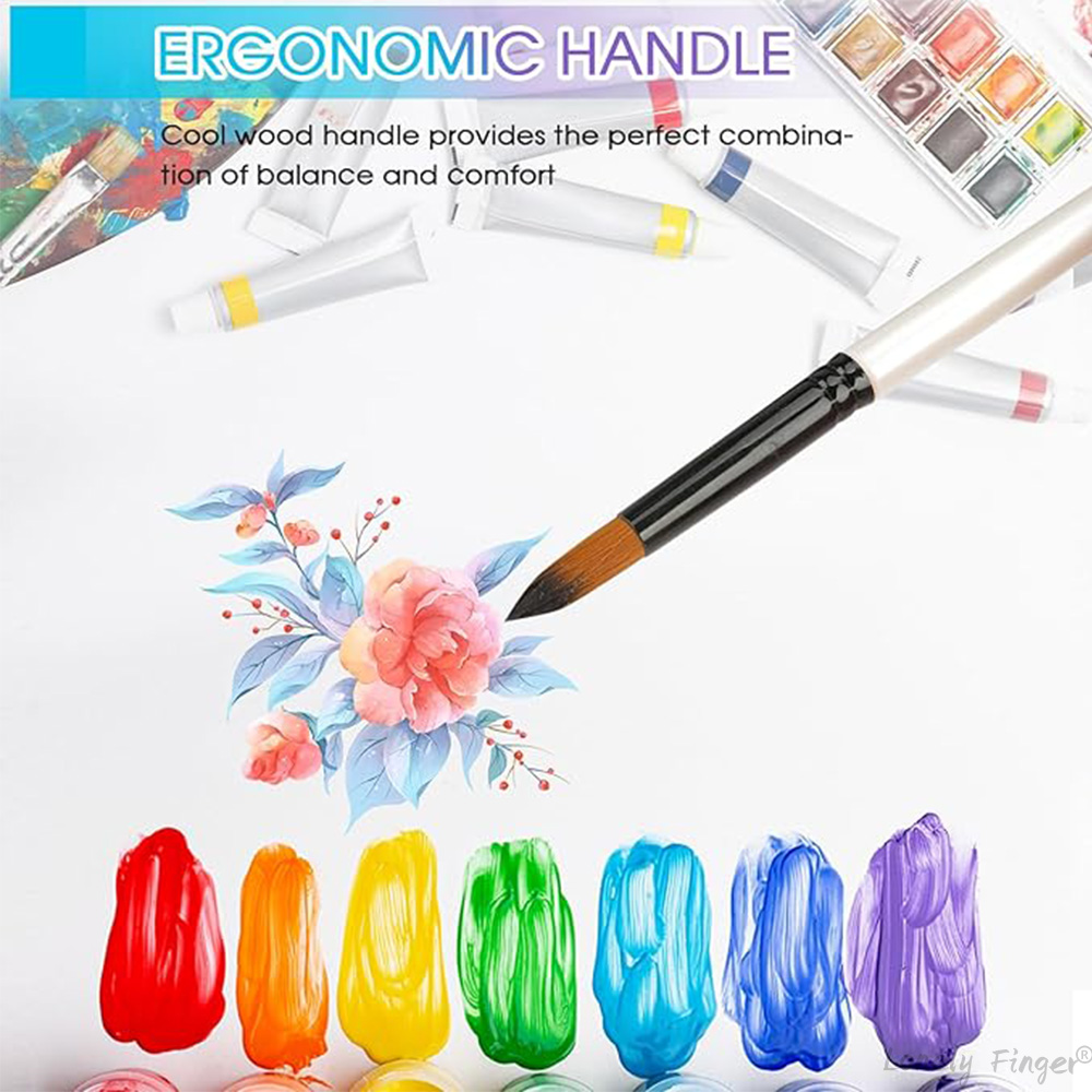 12本ホワイトナイロンアーティストペイントブラシセット、アク - Gouache Paint Set のレビューと価格