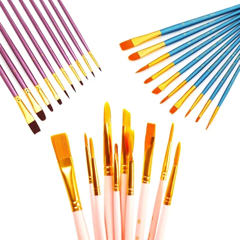 Ginflash ナイロンヘアペイントブラシセット,水彩,ガ - Gouache Paint Set のレビューと価格