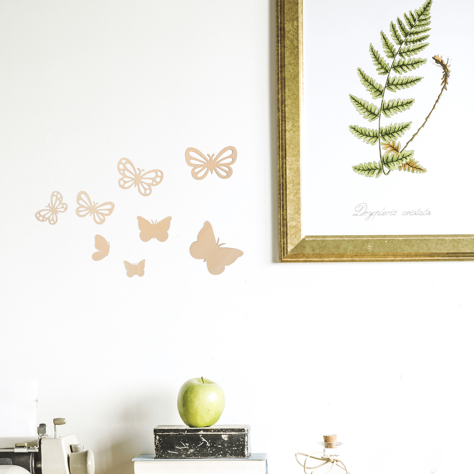 16個入り、未塗装の木製バタフライウォールアート。DIYでカ - Art And Craft For Nursery のレビューと価格