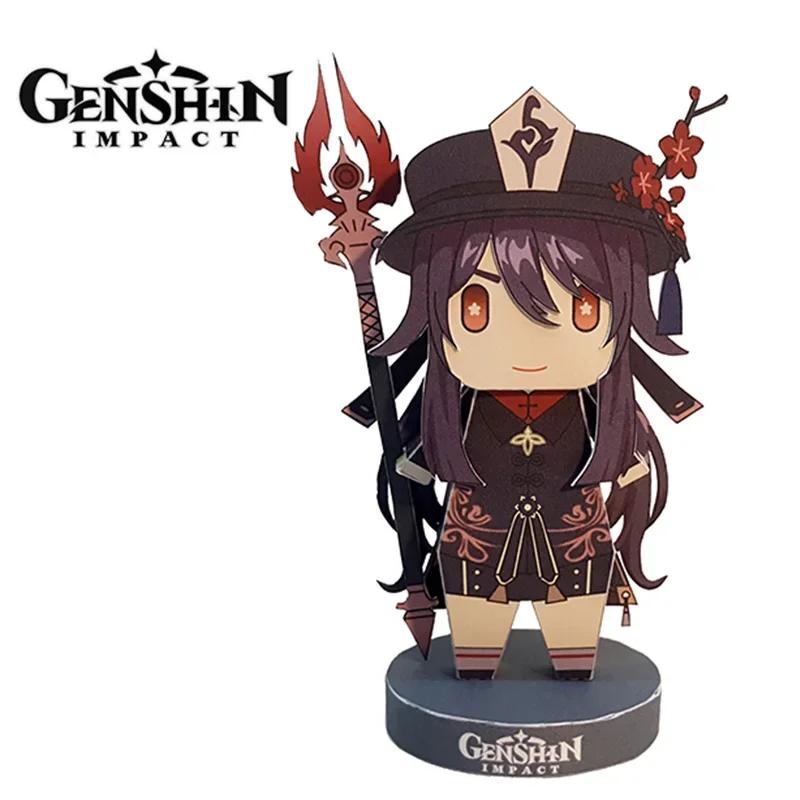 原神インパクト胡桃フィギュアミニ3Dかわいい紙モデルアニメペ - Art Craft Cardboard のレビューと価格